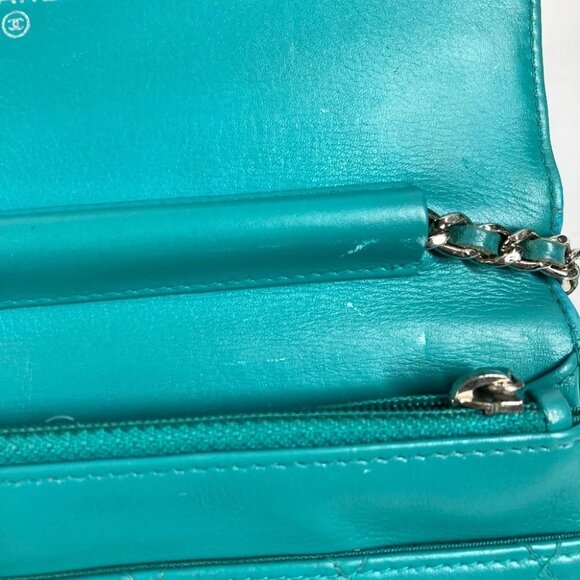 CHANEL Crossbody CC Mark Quilted Matelasse Chain Long Wallet Shoulder Bag - Picture 13 of 16